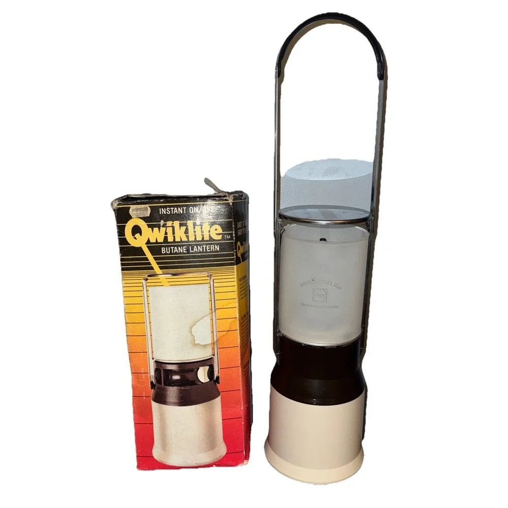 BRINKMANN Qwiklite Butane Lantern Made in Italy Hunting Camping Vintage Prop